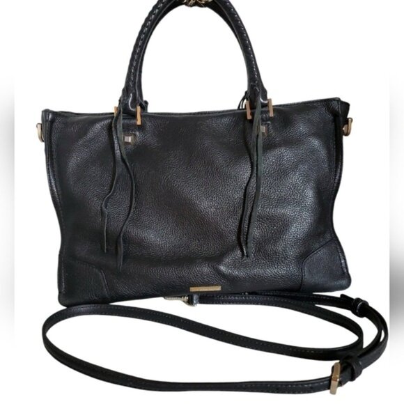 Rebecca Minkoff Bag Regan Black Pebbled Leather Shoulder Crossbody WOMEN'S WOMAN - Picture 14 of 15